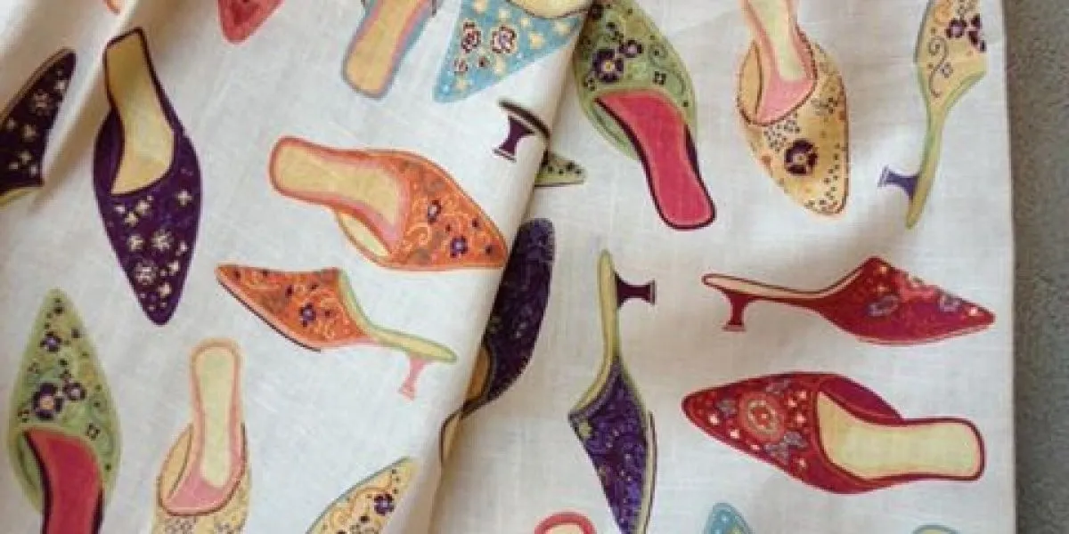 furniture fabric with shoe design