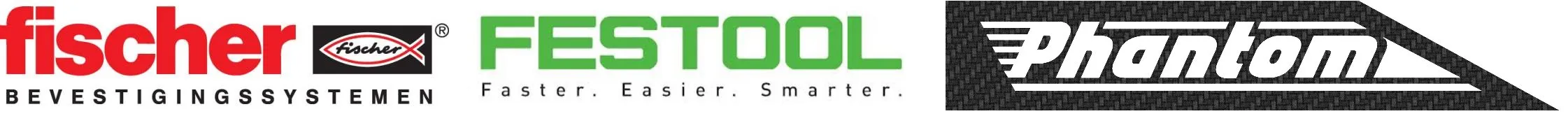 3 nieuwe merken: fisher, festool en phantom