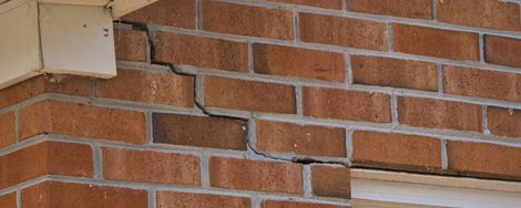 Repairing a crack in a brick wall