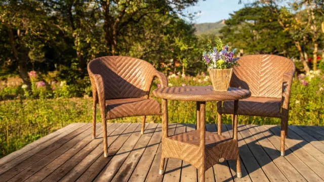 wicker garden furniture