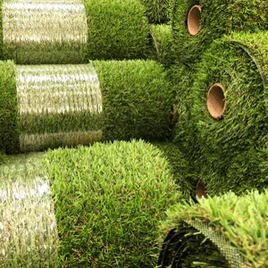 rolls of artificial grass