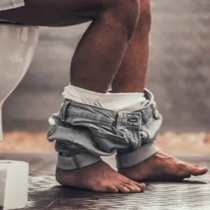 man on toilet