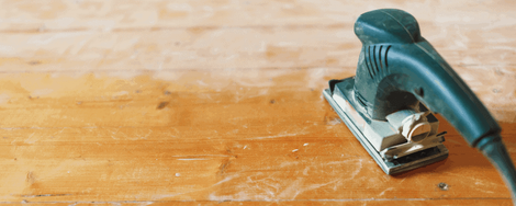 Sanding and varnishing a wooden floor