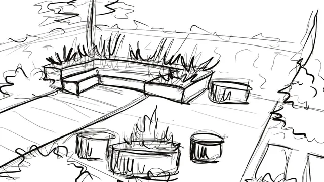 garden plan sketch