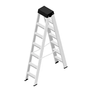 aluminium dubbele trap