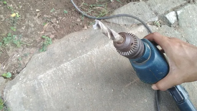 drill with a broken drill