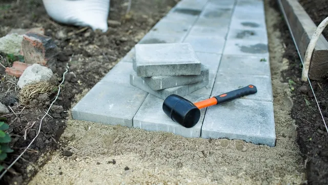 garden path under construction