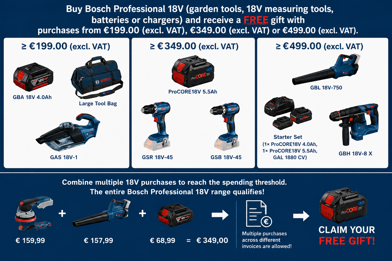 Bosch PRODEALS 2026 - Buy Bosch Professional 18V tools and receive a free gift!